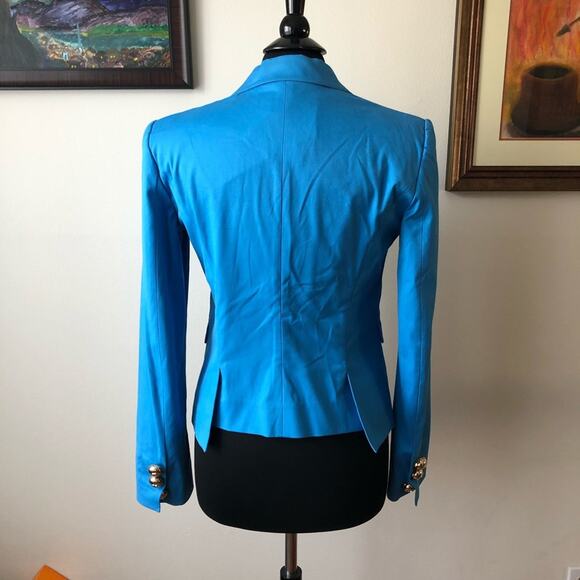 DSQUARED2 Single Button Fitted Blazer Womens 8 Blue Feminine Trendy Casual Chic - Picture 3 of 11